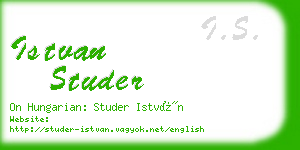 istvan studer business card